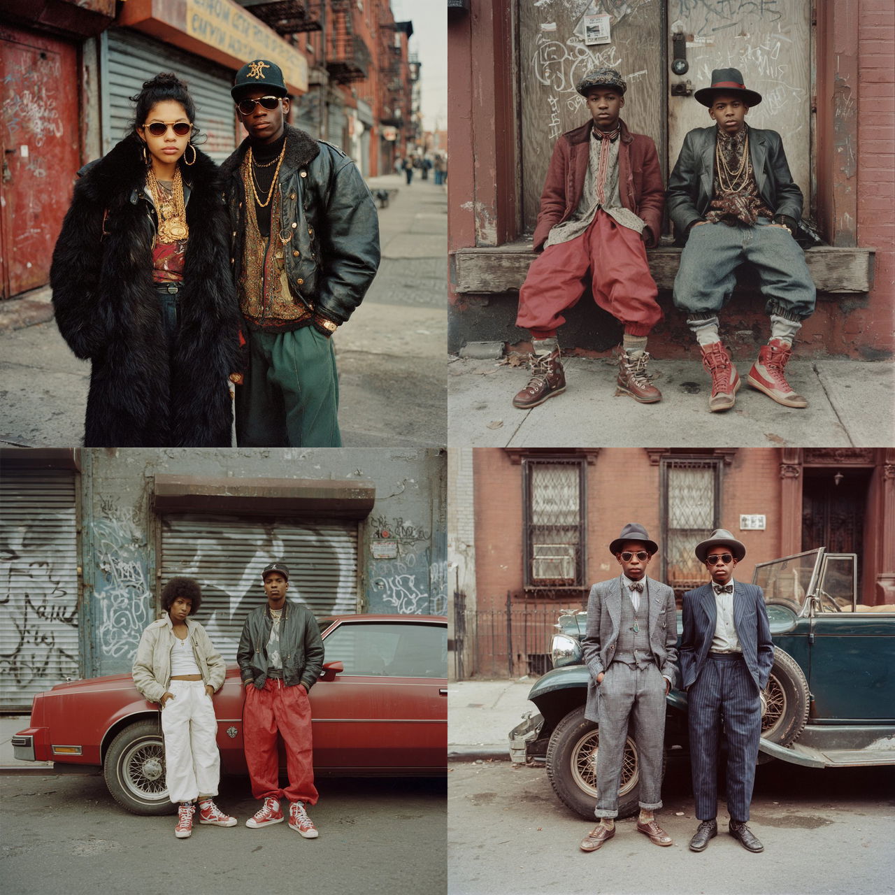 Jamel Shabazz style, Midjourney V7, render 1 of 4
