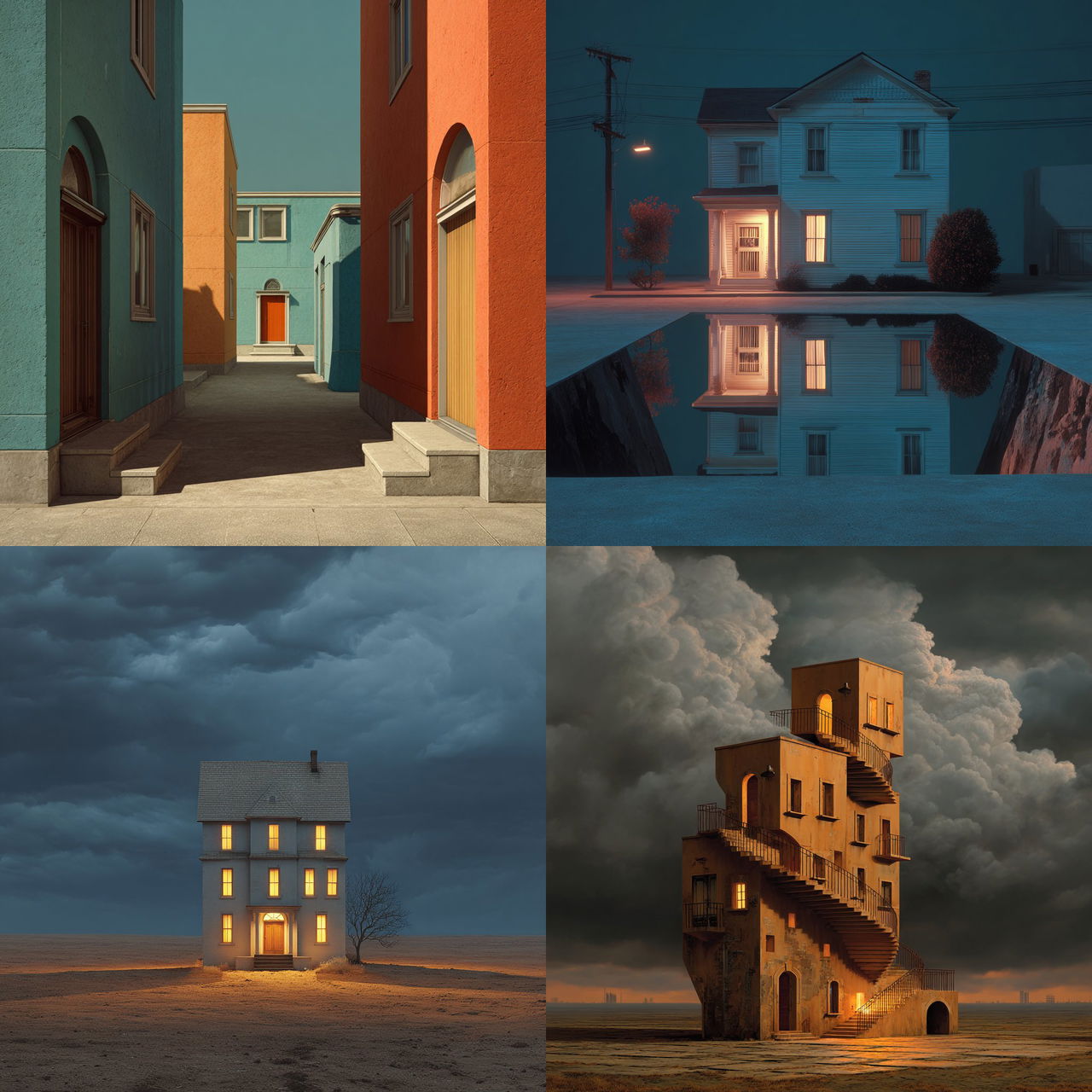 James Casebere style, Midjourney V7, render 1 of 4