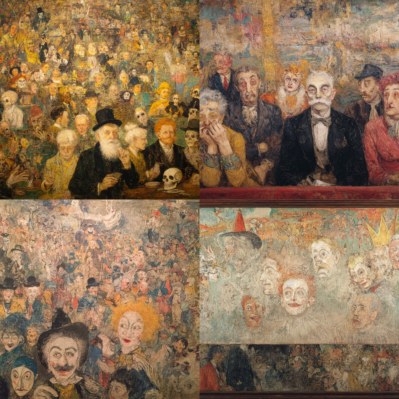 James Ensor style, Midjourney V7, render 1 of 4