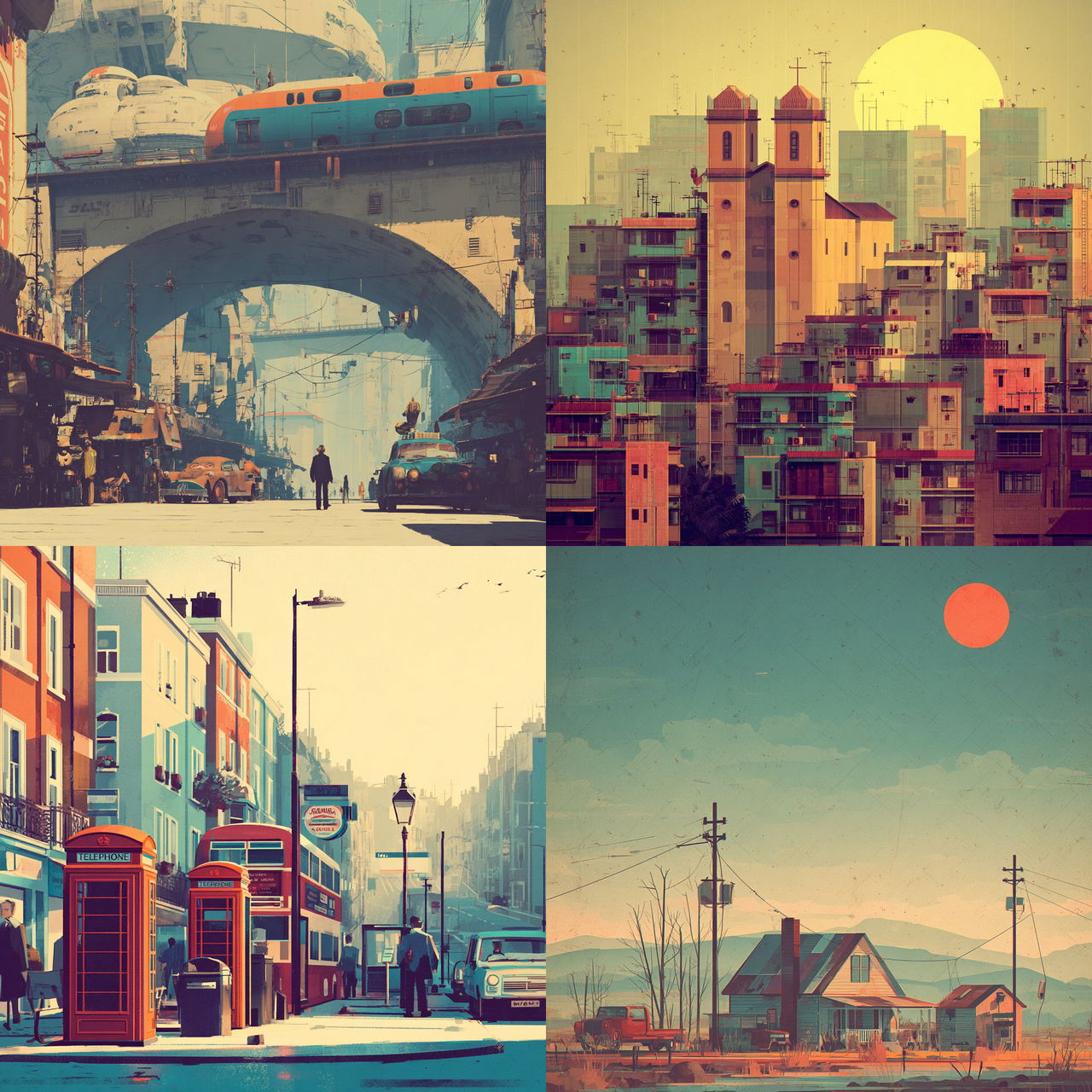 James Gilleard style, Midjourney V7, render 1 of 4