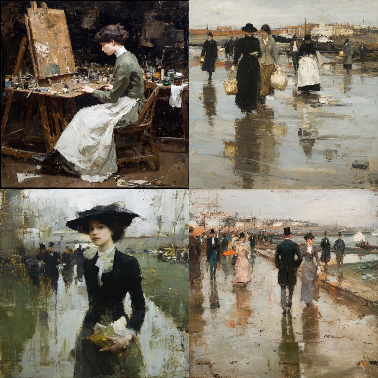 James Guthrie style, Midjourney V7, render 1 of 4