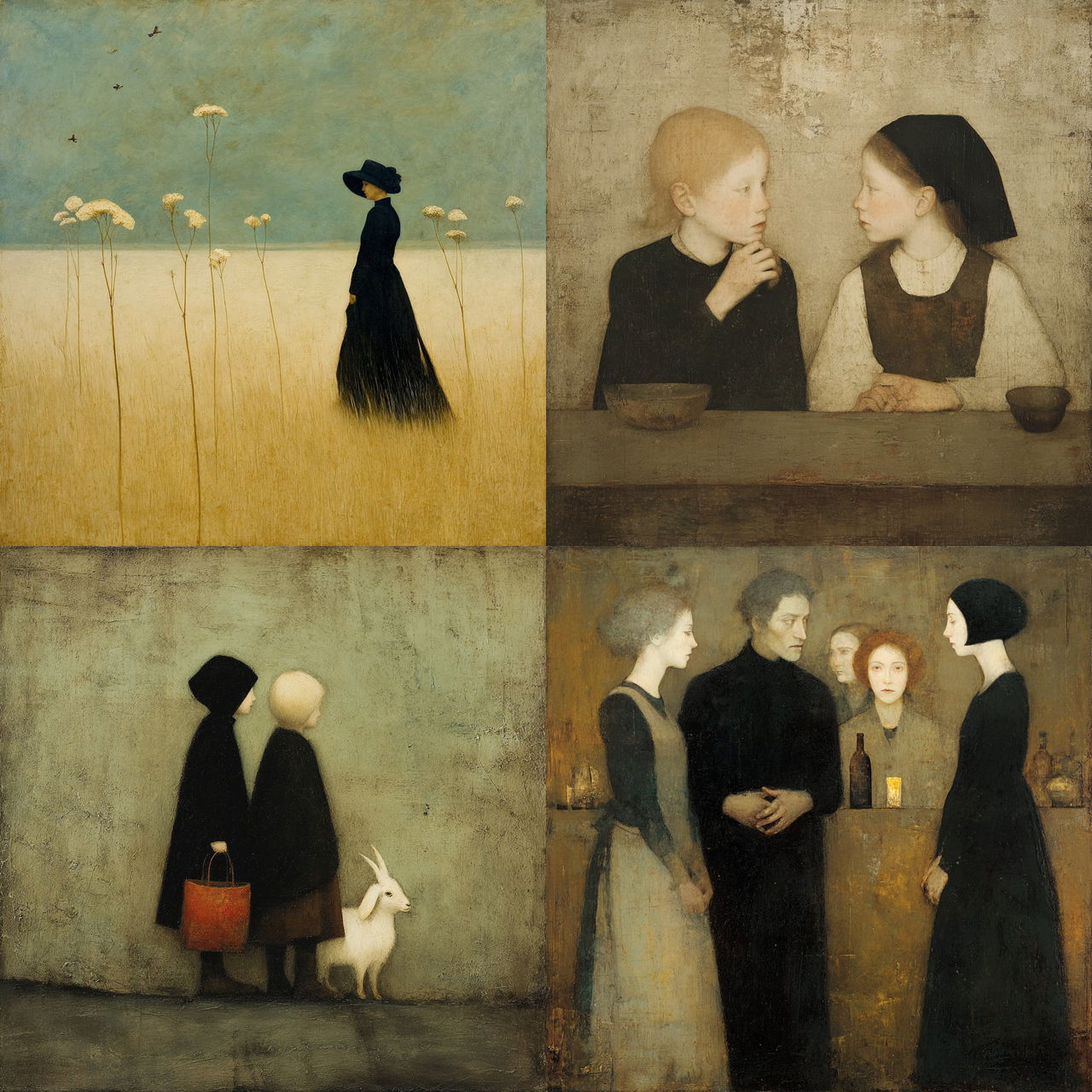 Jan Mankes style, Midjourney V7, render 1 of 4