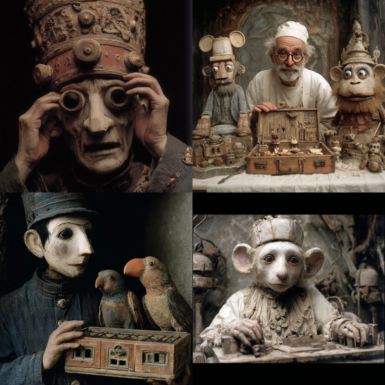 Jan Svankmajer style, Midjourney V7, render 1 of 4