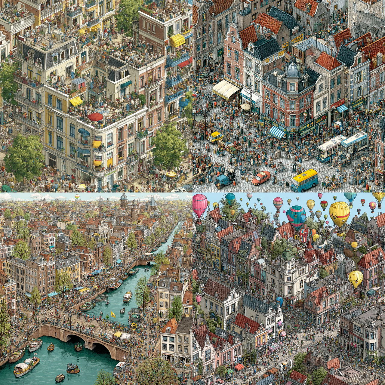 Jan van Haasteren style, Midjourney V7, render 1 of 4