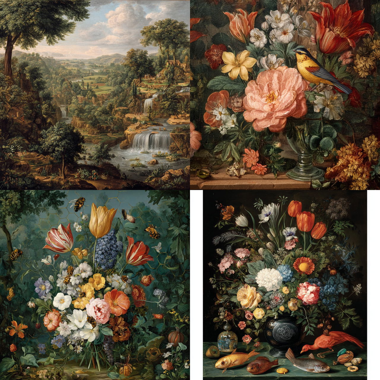 Jan van Kessel the Elder style, Midjourney V7, render 1 of 4