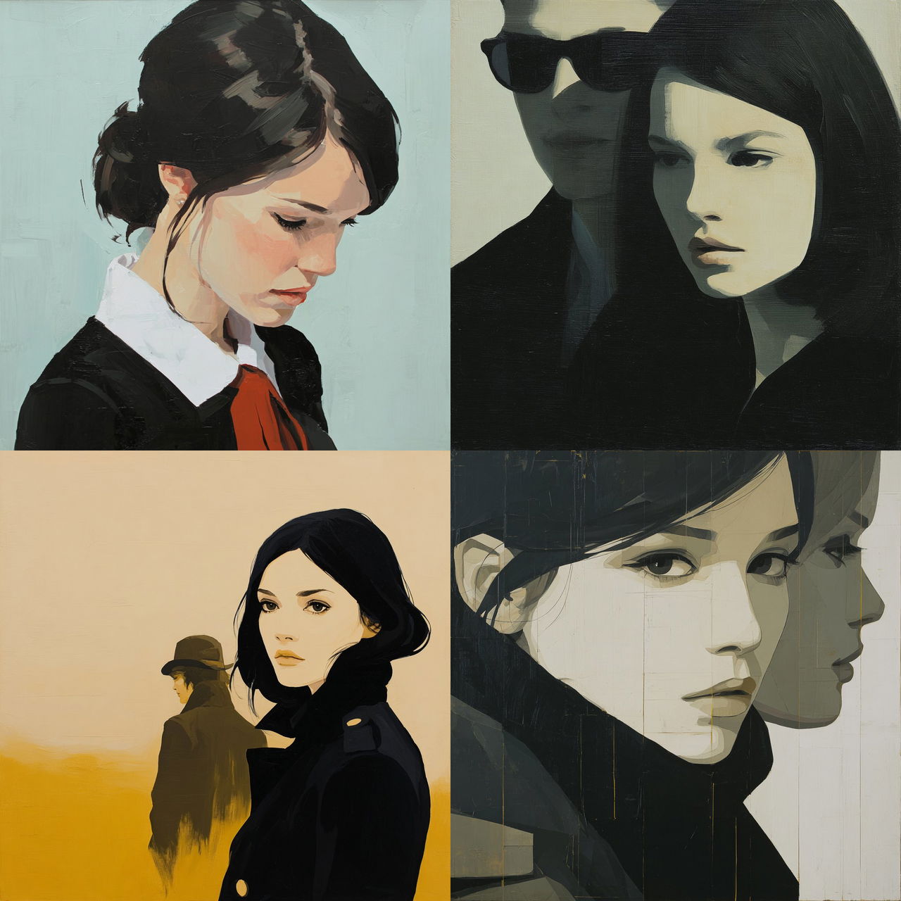 Jarek Puczel style, Midjourney V7, render 1 of 4