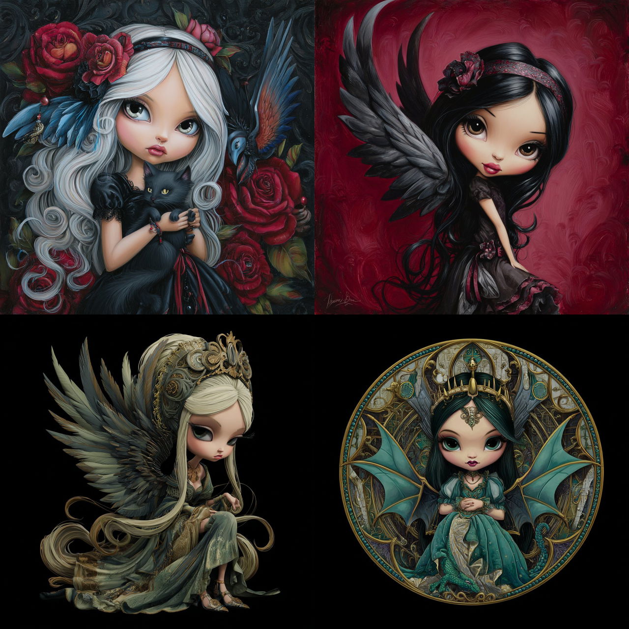 Jasmine Becket-Griffith style, Midjourney V7, render 1 of 4