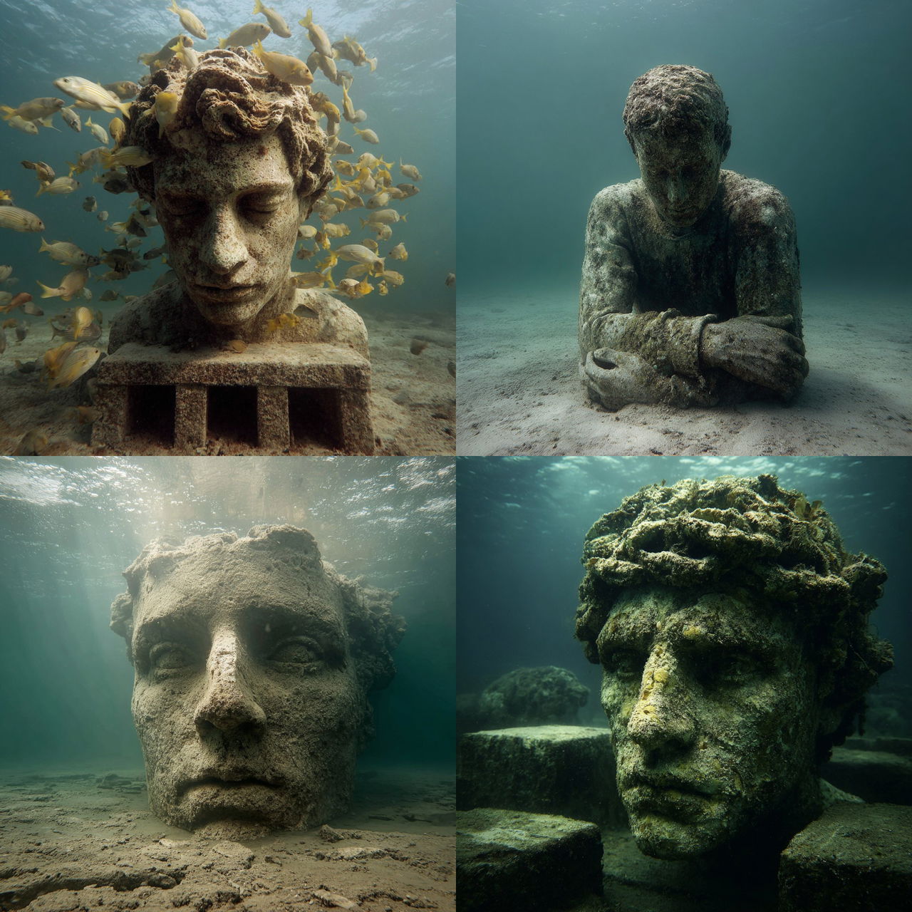Jason deCaires Taylor style, Midjourney V7, render 1 of 4