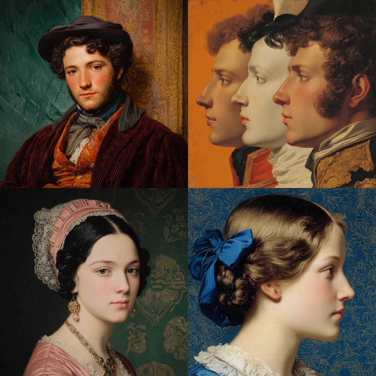 Jean Auguste Dominique Ingres style, Midjourney V7, render 1 of 4