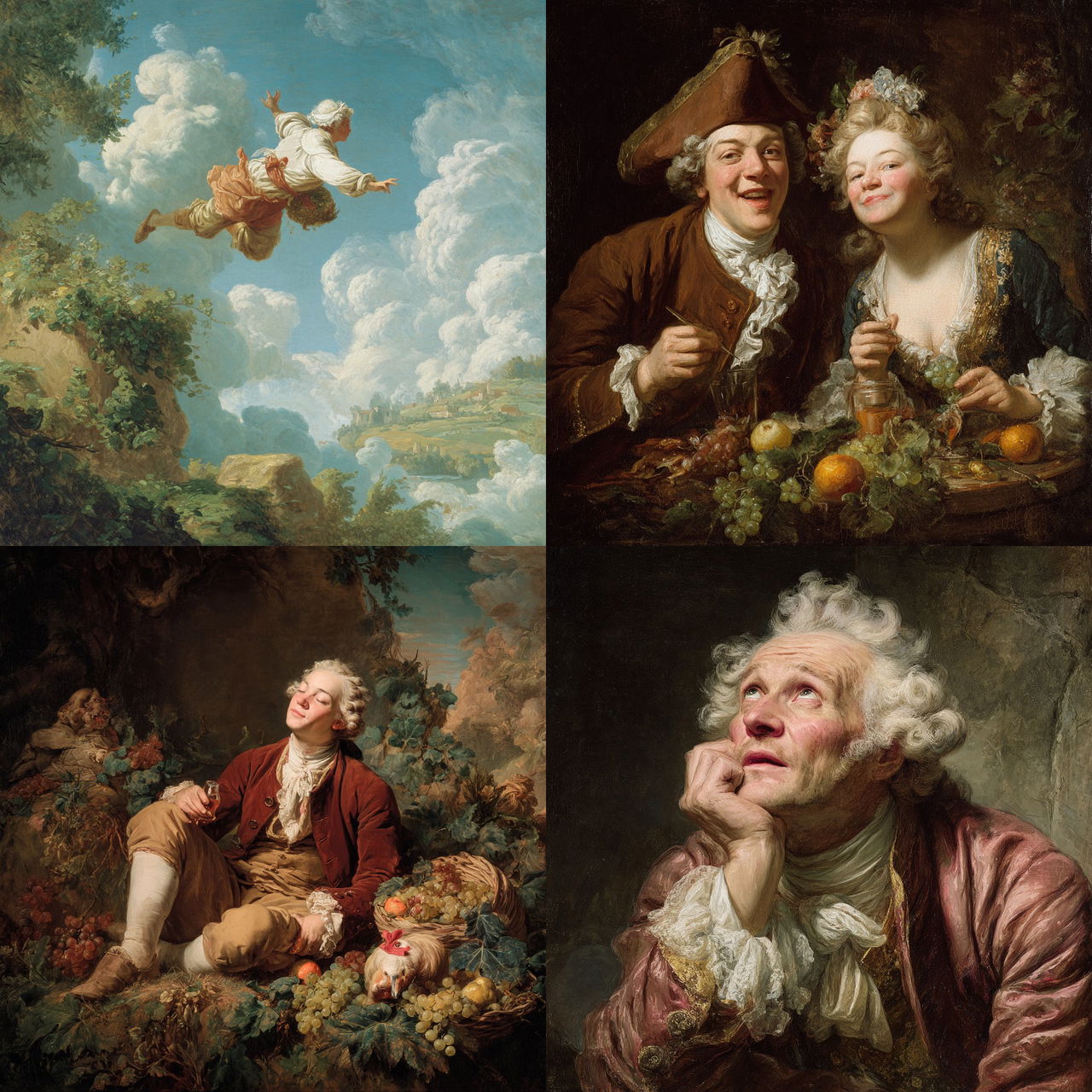 Jean-Honore Fragonard style, Midjourney V7, render 1 of 4