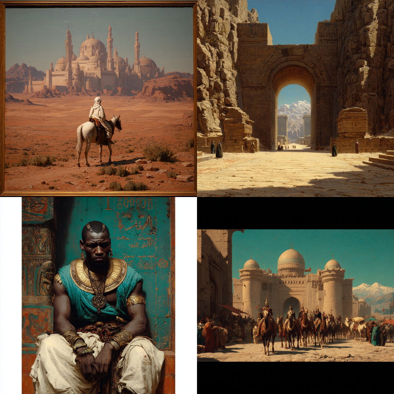 Jean-Leon Gerome style, Midjourney V7, render 1 of 4