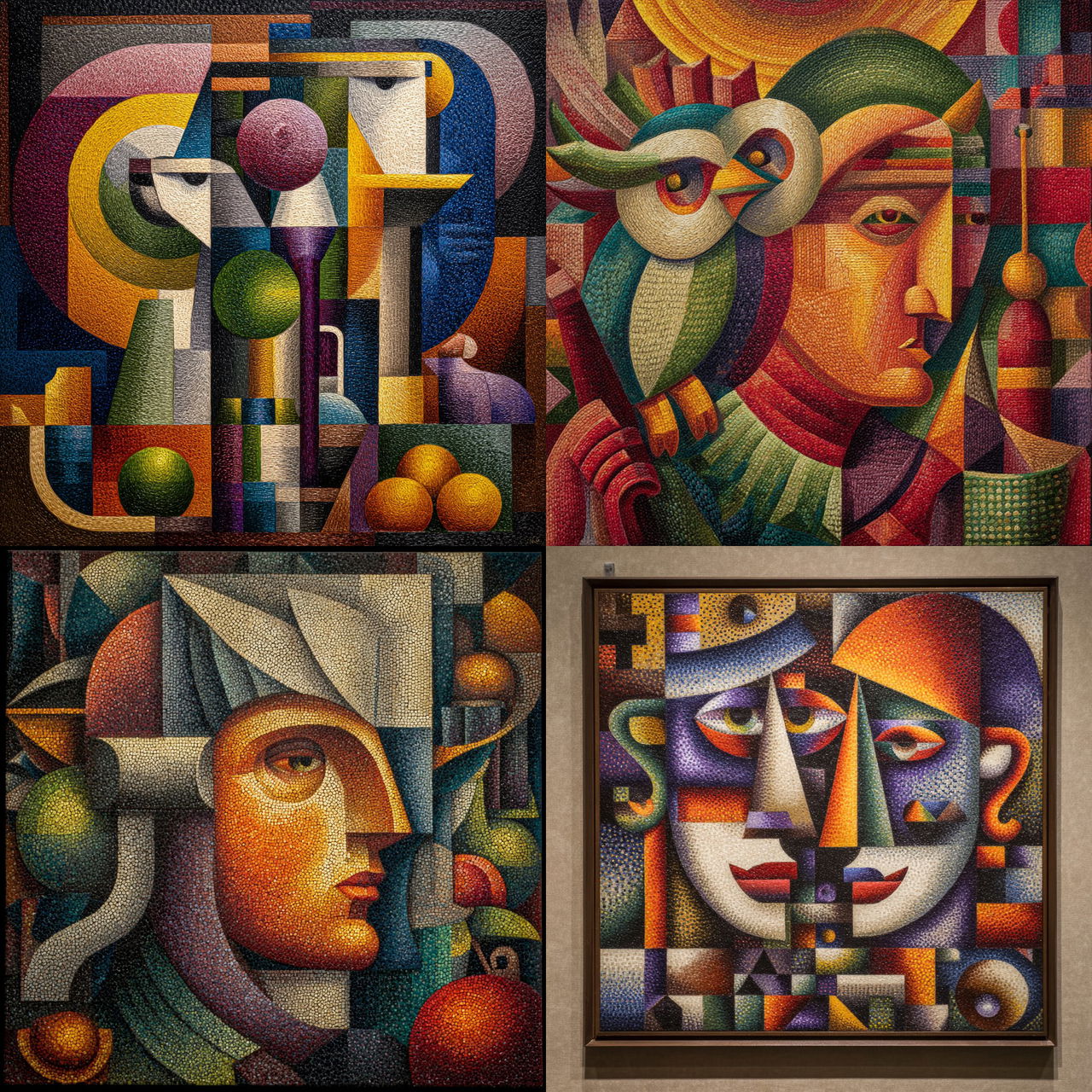 Jean Metzinger style, Midjourney V7, render 1 of 4