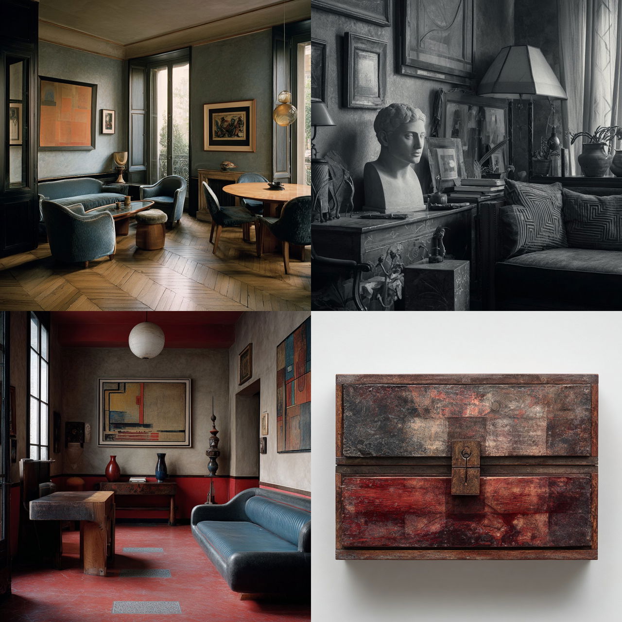 Jean-Michel Frank style, Midjourney V7, render 1 of 4