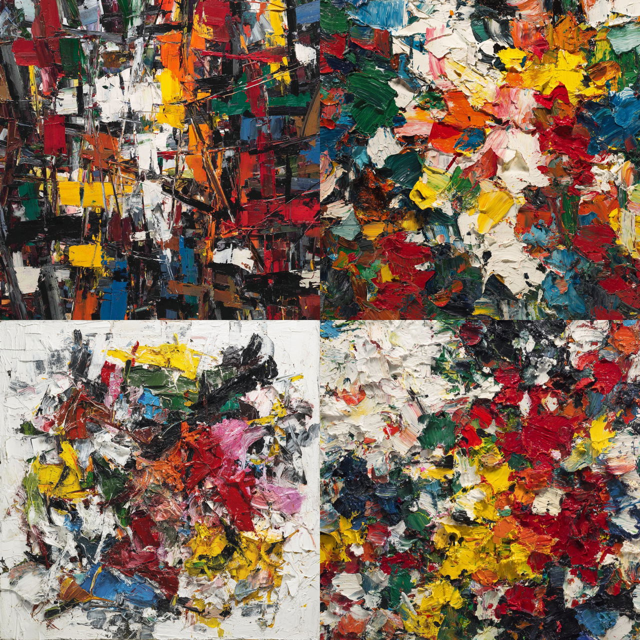 Jean-Paul Riopelle style, Midjourney V7, render 1 of 4