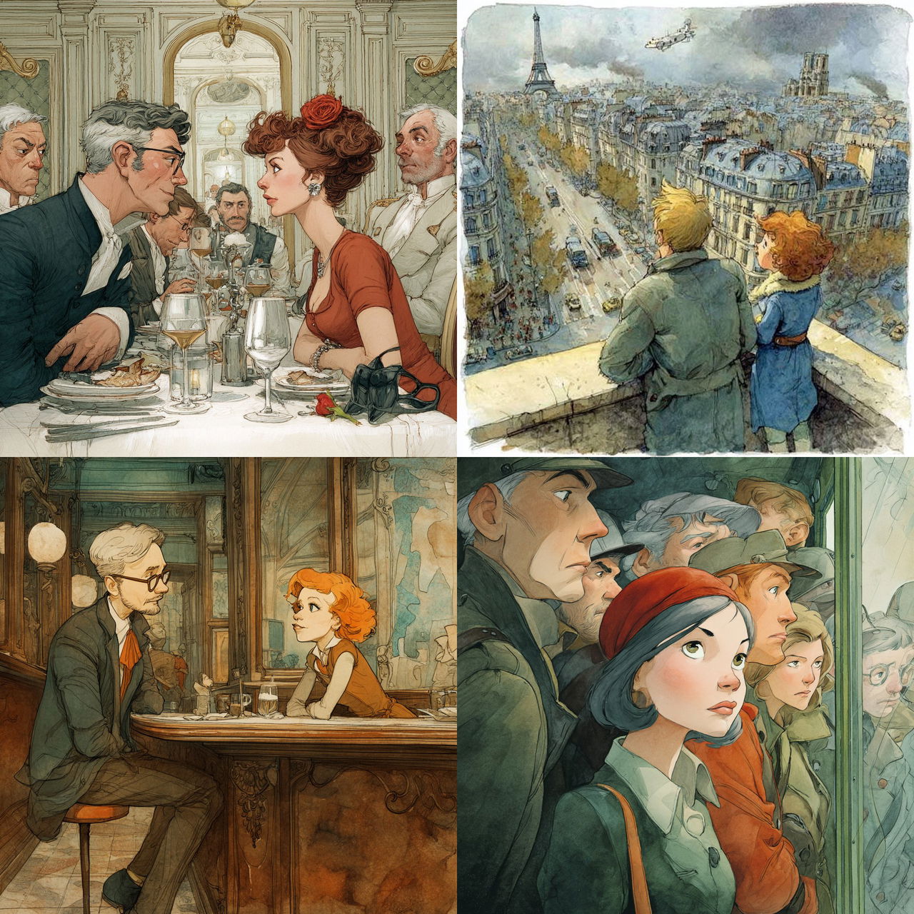 Jean-Pierre Gibrat style, Midjourney V7, render 1 of 4