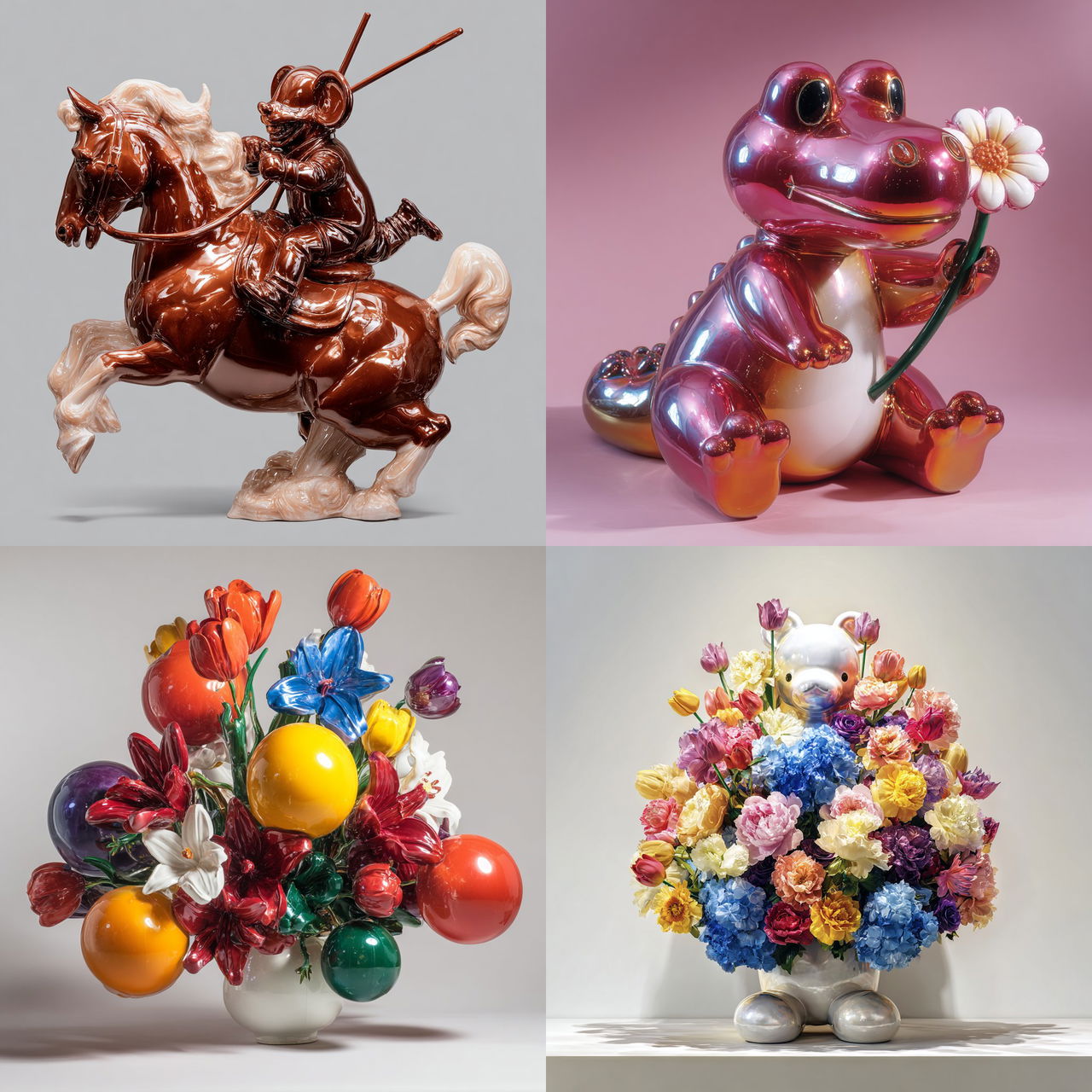 Jeff Koons style, Midjourney V7, render 1 of 4