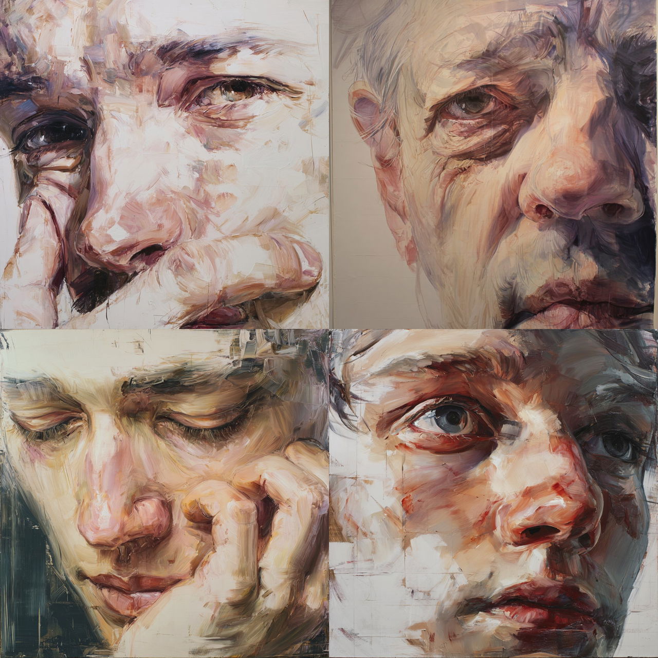 Jenny Saville style, Midjourney V7, render 1 of 4