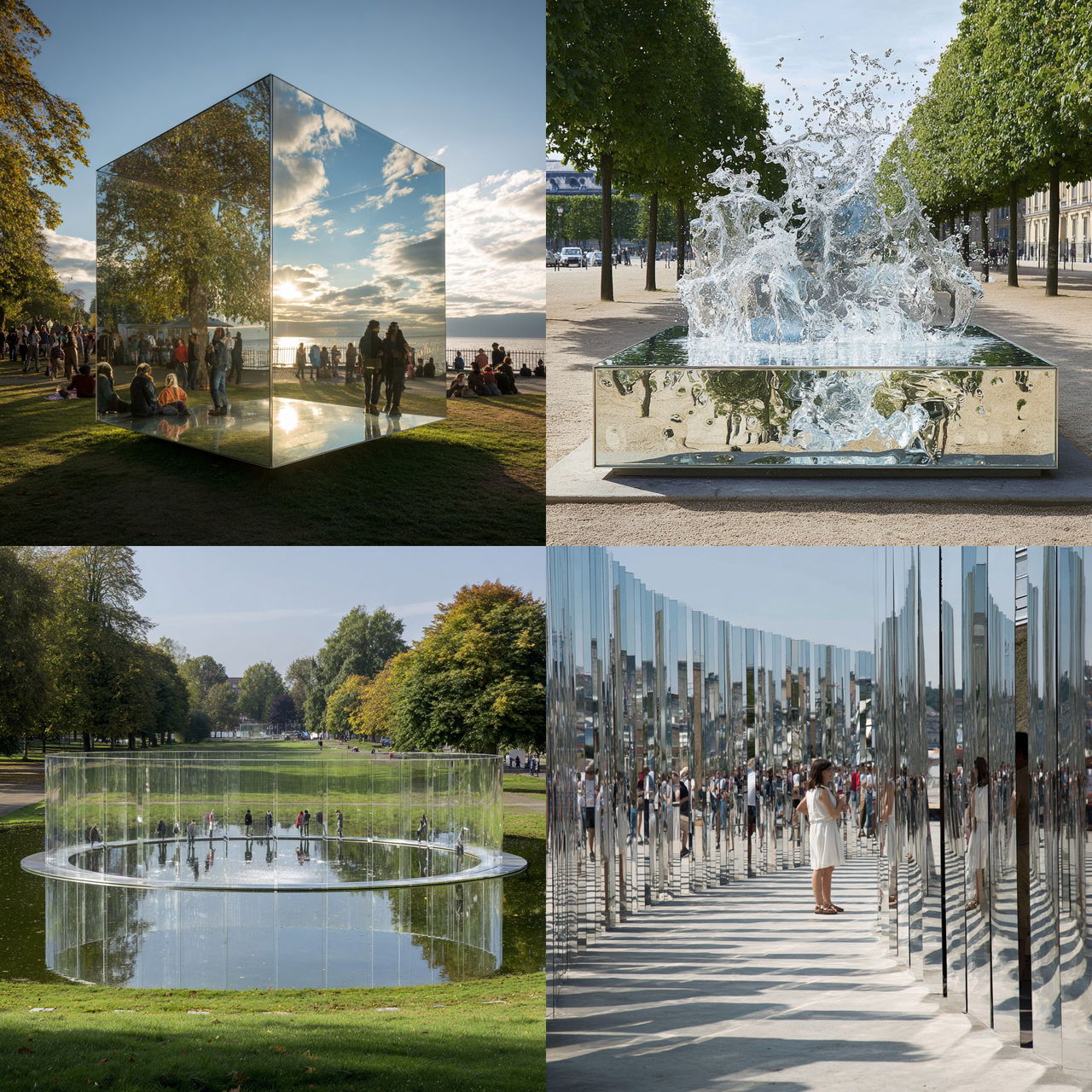 Jeppe Hein style, Midjourney V7, render 1 of 4