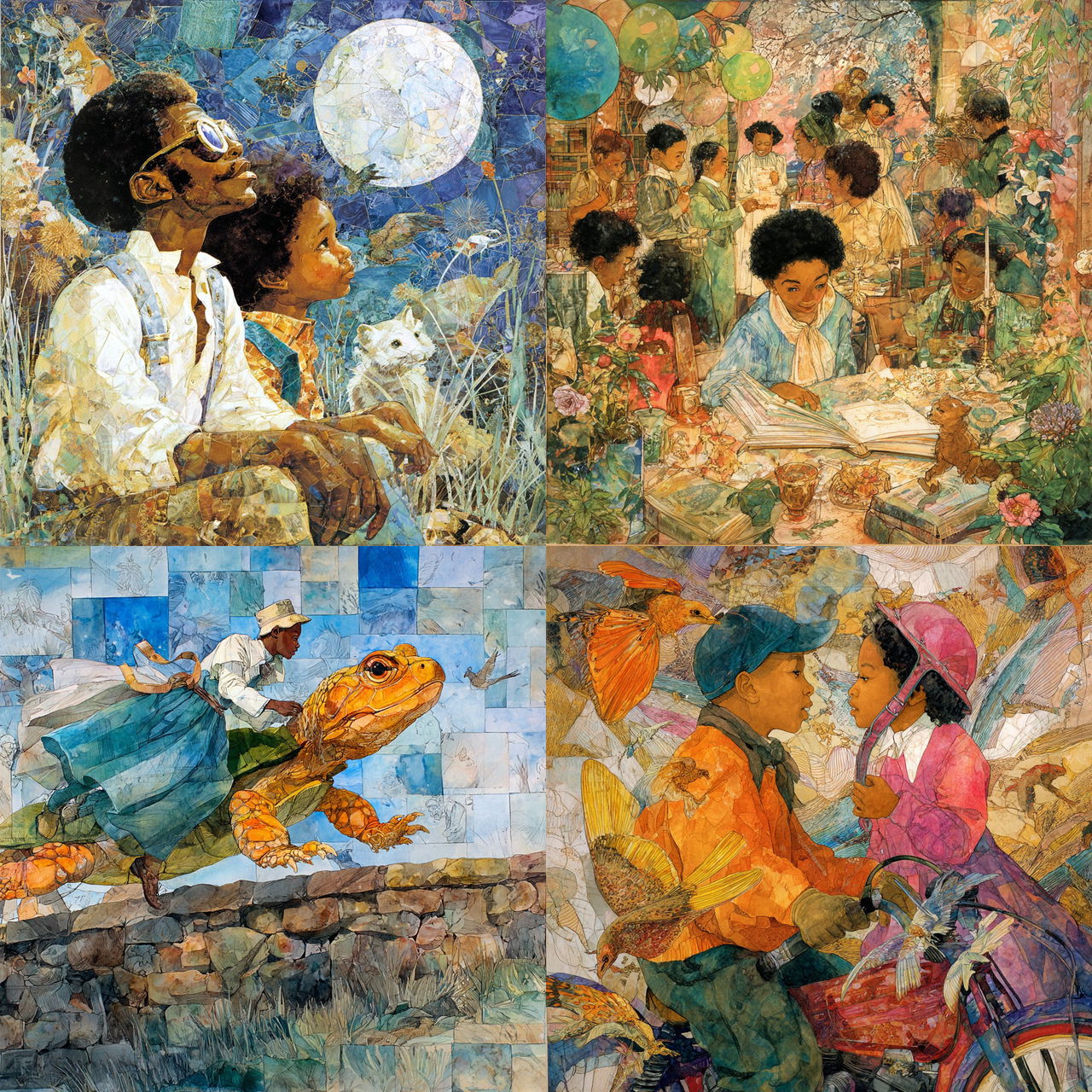 Jerry Pinkney style, Midjourney V7, render 1 of 4