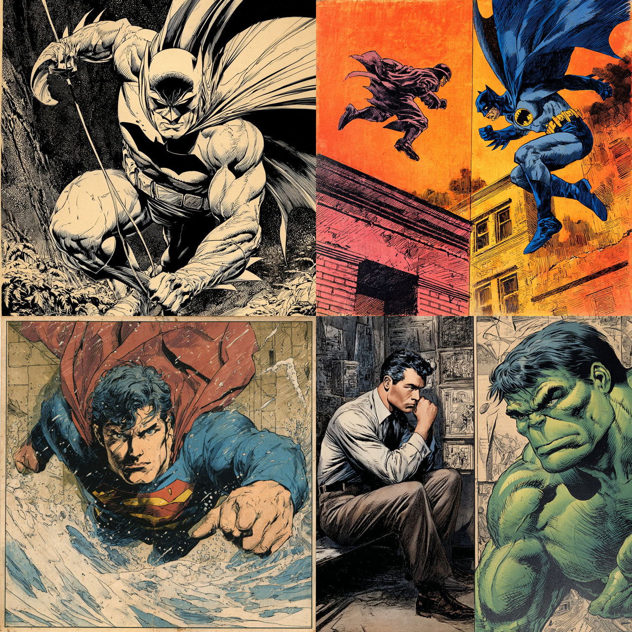 Jim Aparo style, Midjourney V7, render 1 of 4