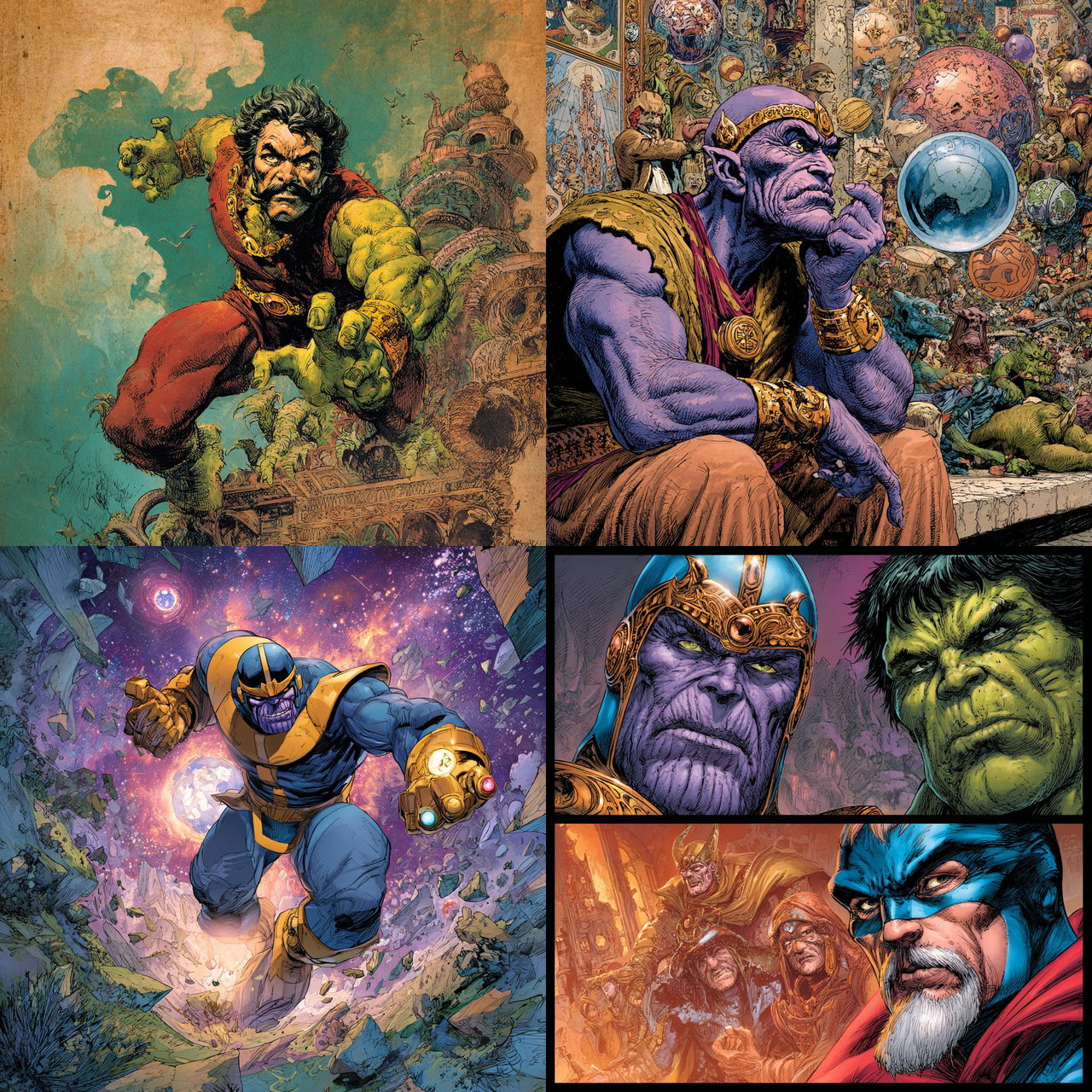 Jim Starlin style, Midjourney V7, render 1 of 4