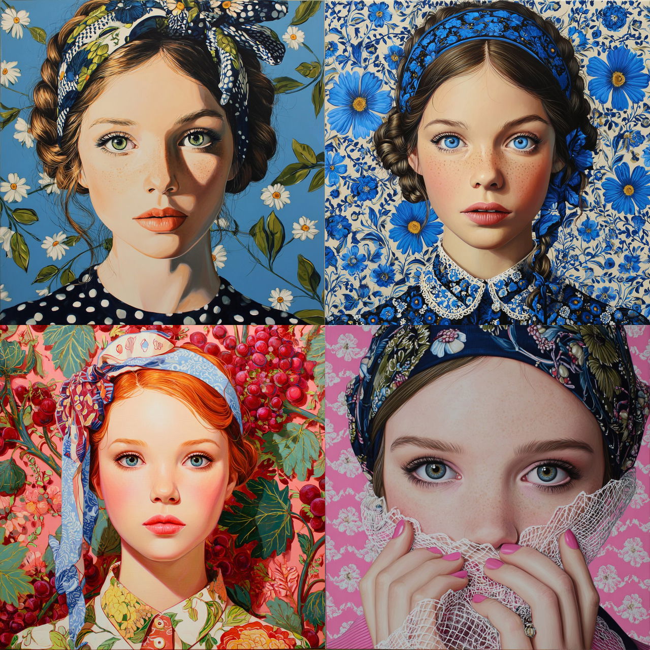 Jocelyn Hobbie style, Midjourney V7, render 1 of 4