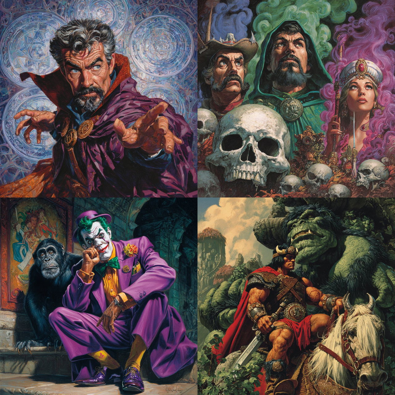 Joe Jusko style, Midjourney V7, render 1 of 4