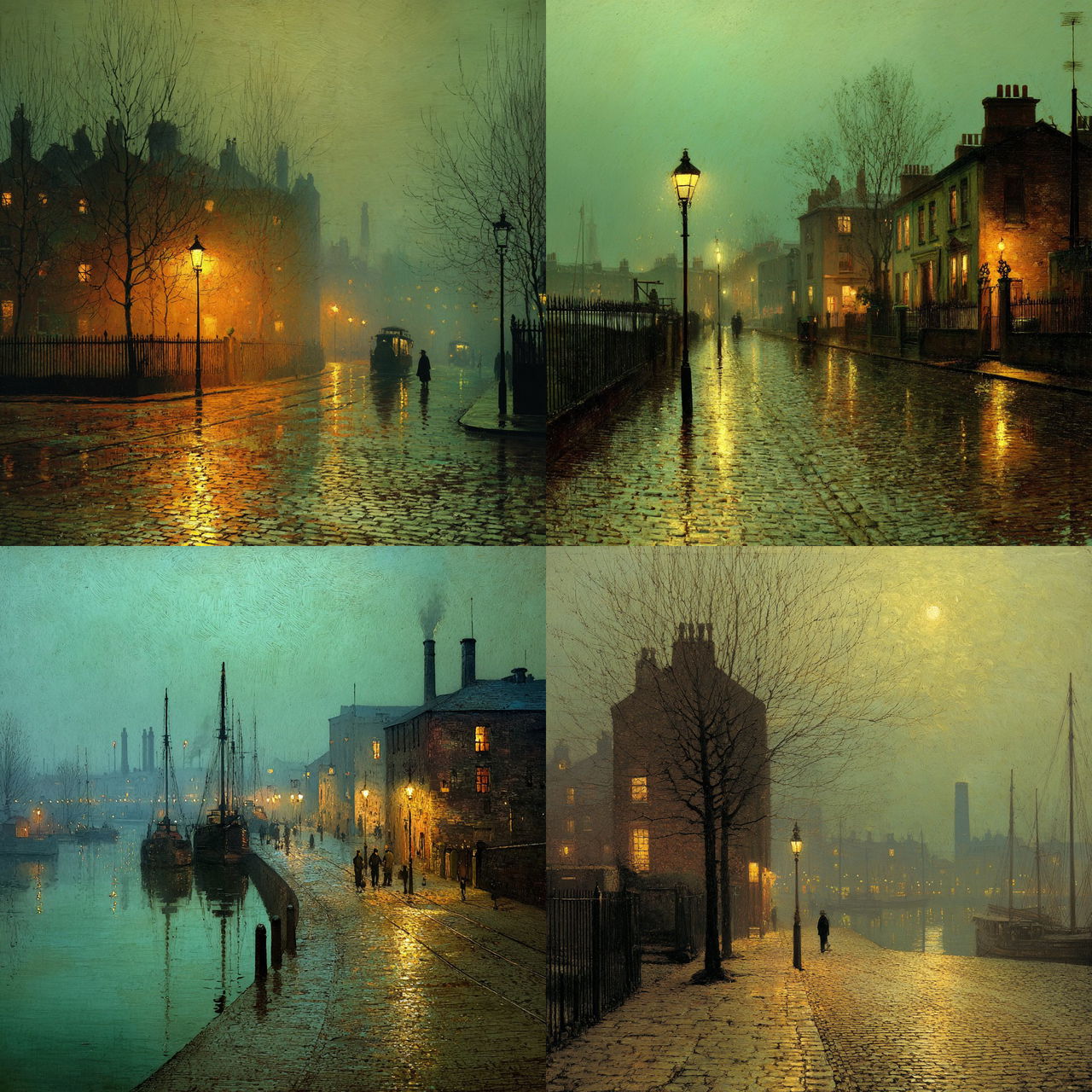 John Atkinson Grimshaw style, Midjourney V7, render 1 of 4
