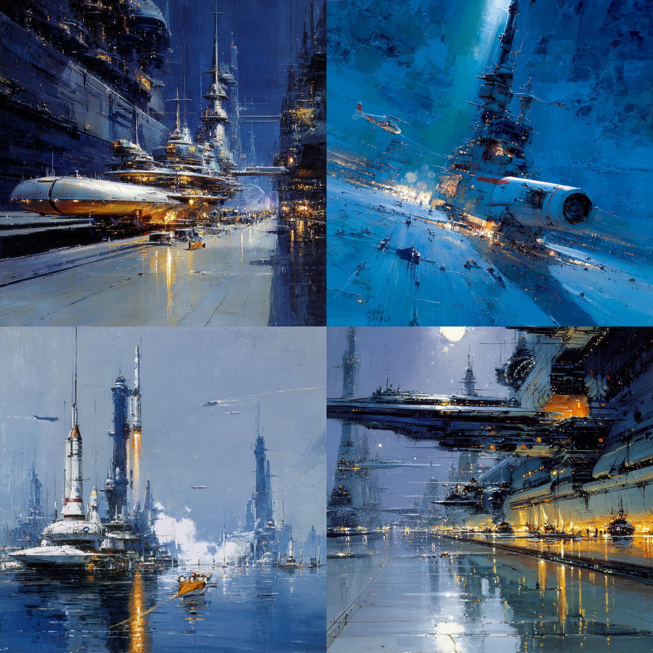 John Berkey style, Midjourney V7, render 1 of 4