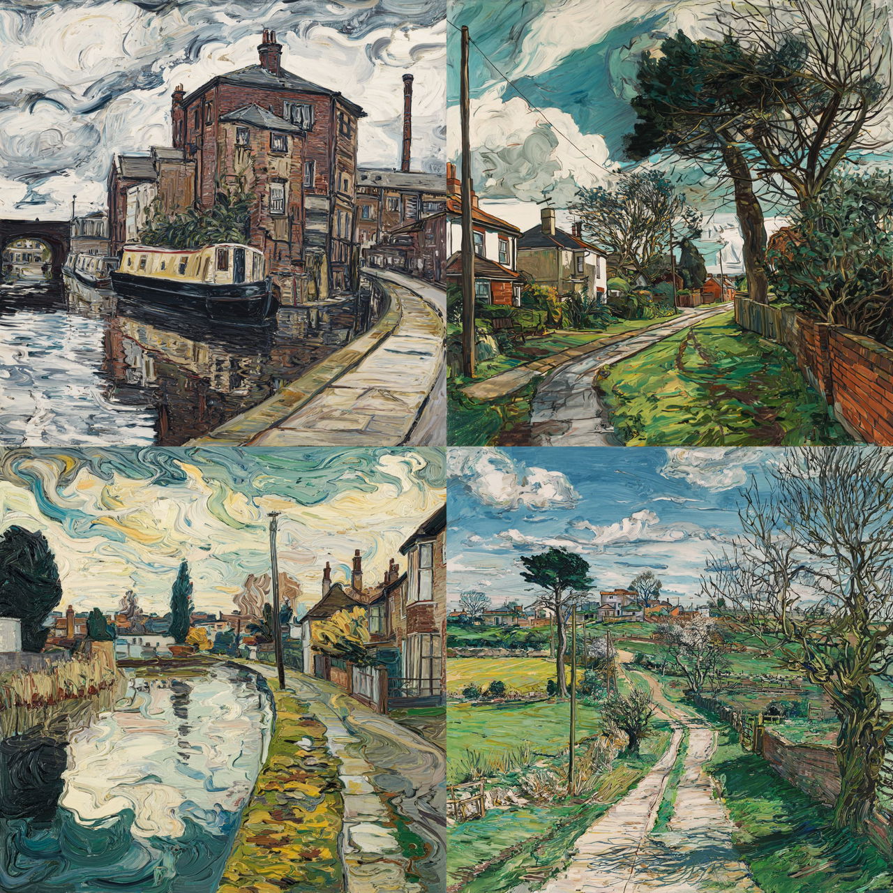 John Bratby style, Midjourney V7, render 1 of 4