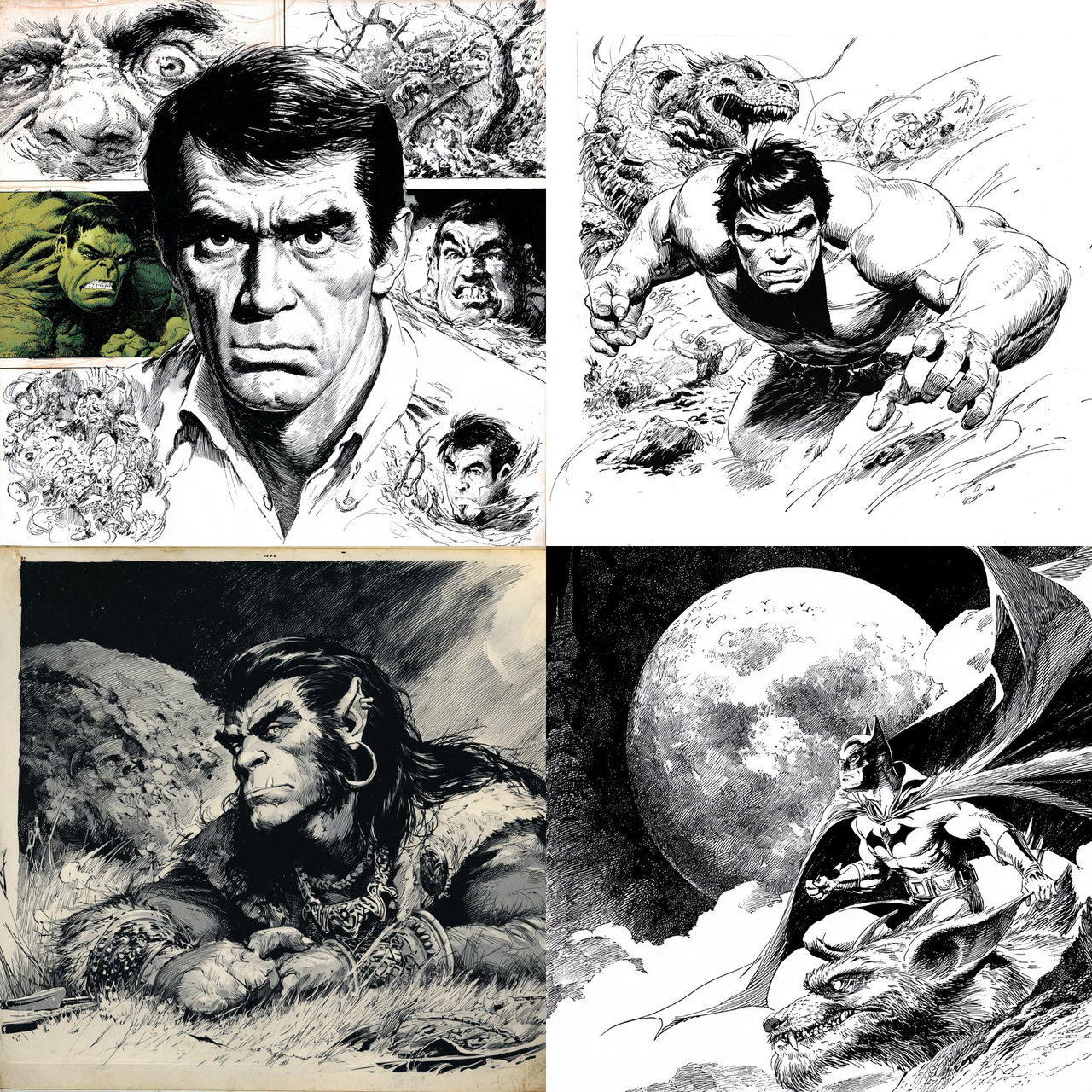 John Buscema style, Midjourney V7, render 1 of 4