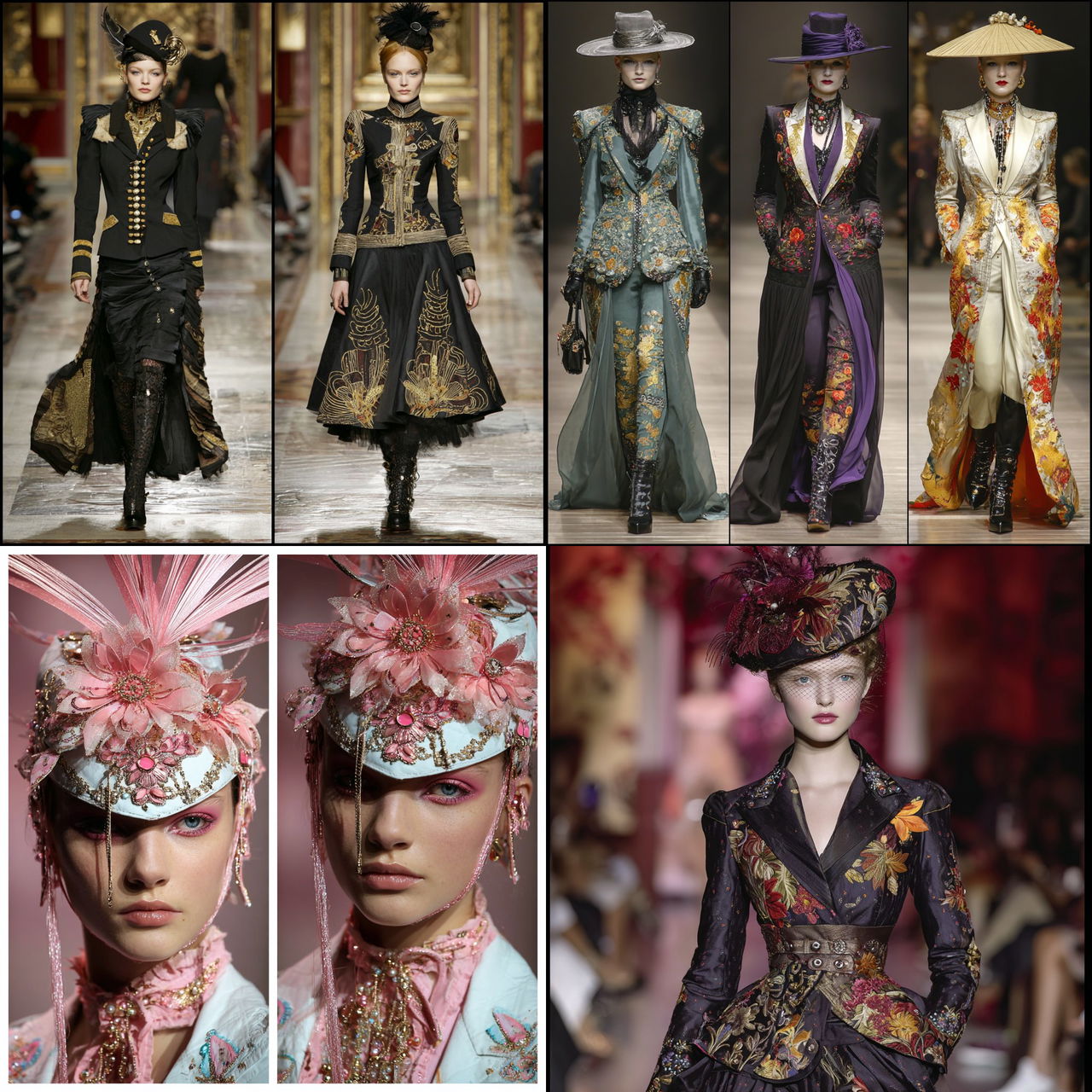 John Galliano style, Midjourney V7, render 1 of 4