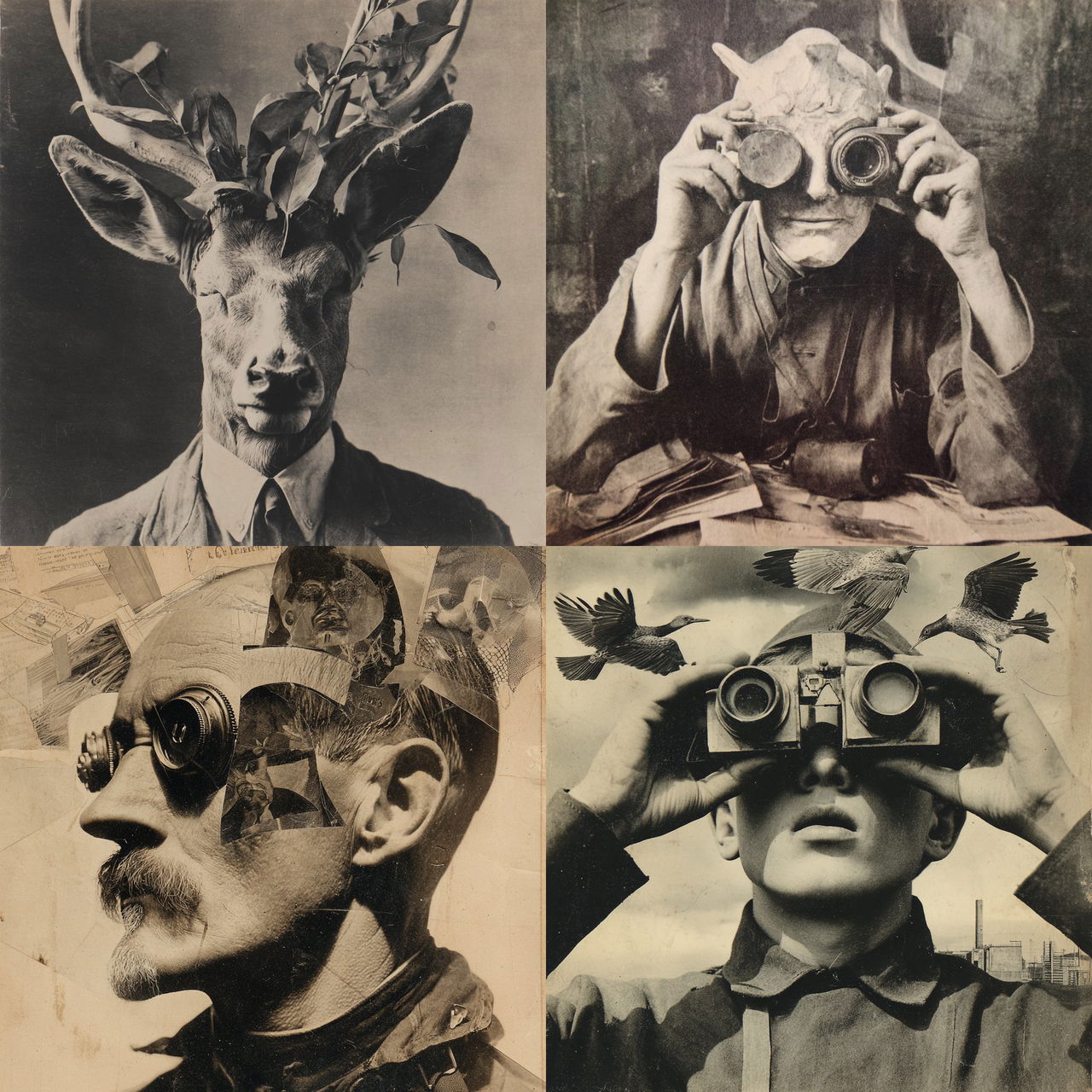 John Heartfield style, Midjourney V7, render 1 of 4