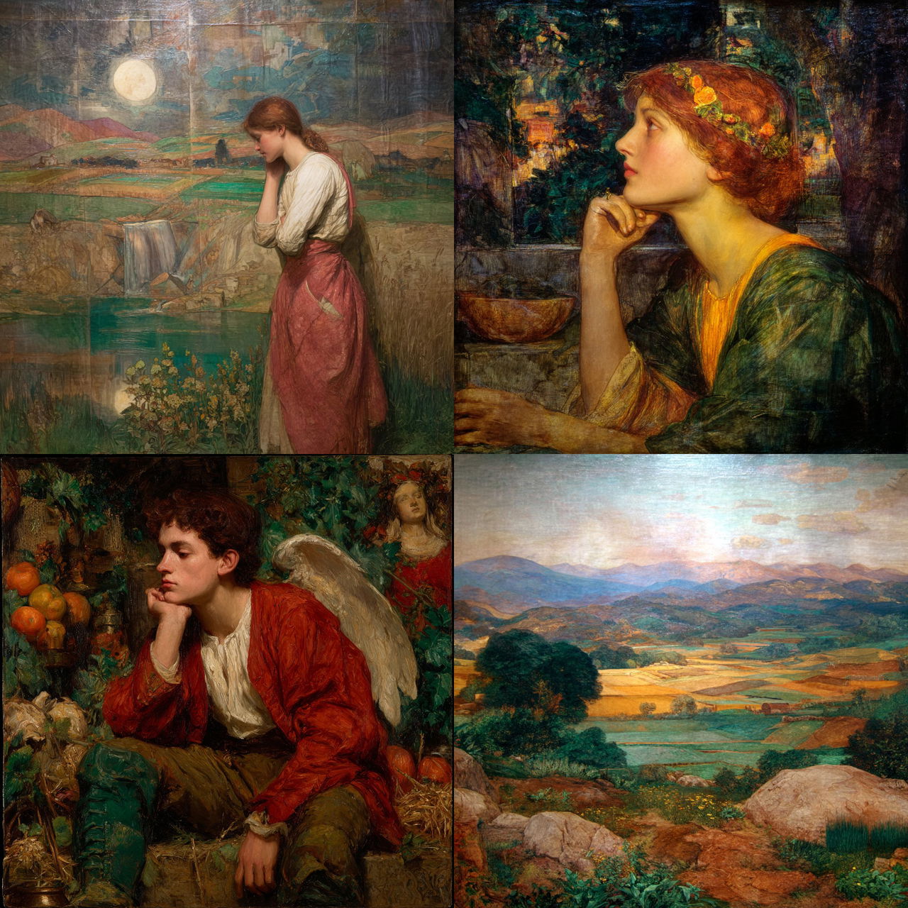 John La Farge style, Midjourney V7, render 1 of 4