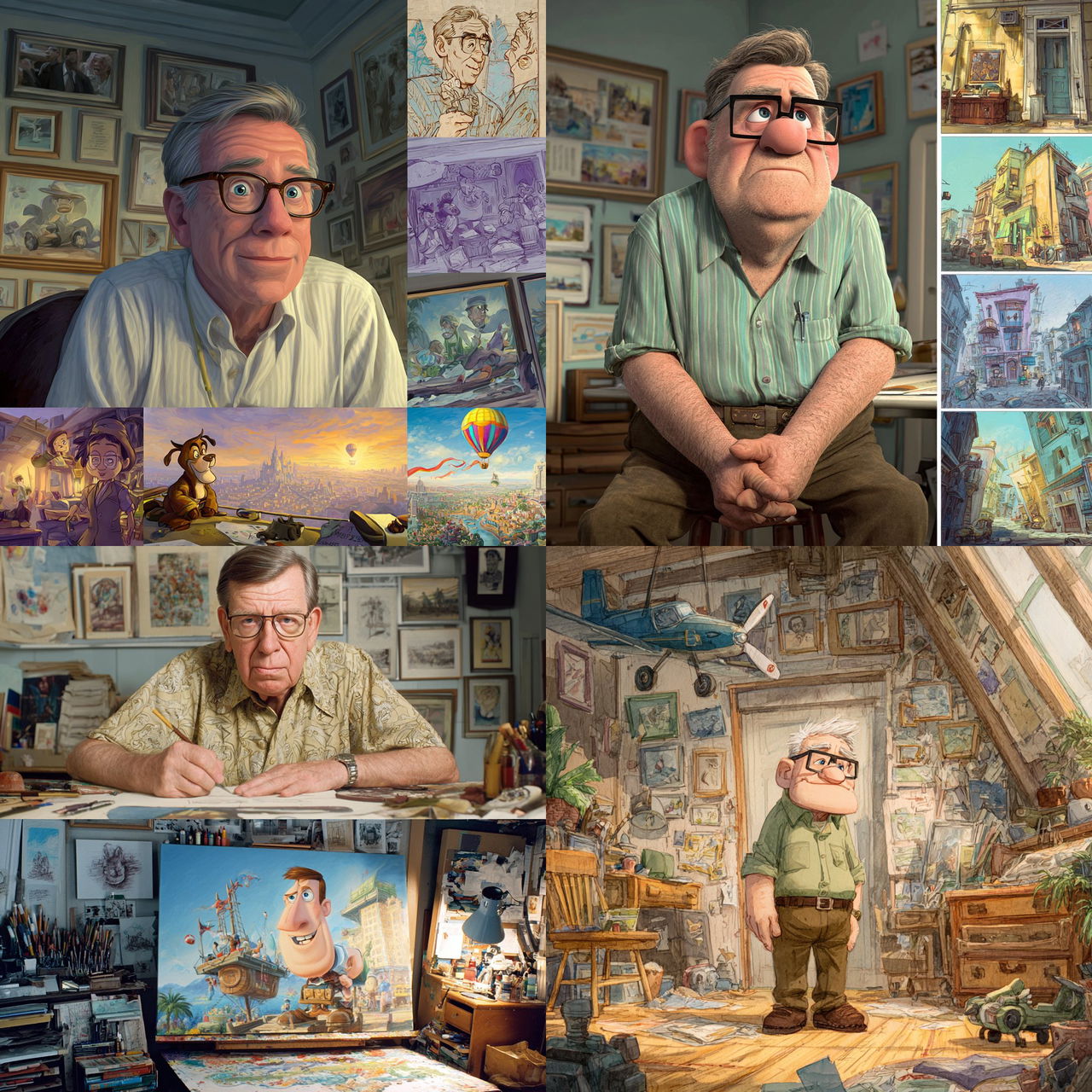 John Lasseter style, Midjourney V7, render 1 of 4