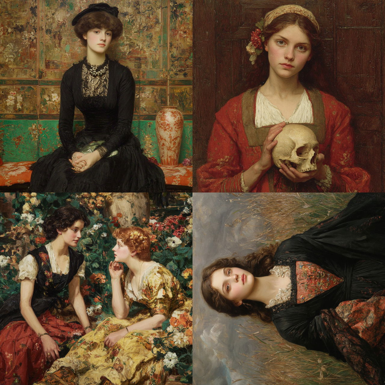 John Maler Collier style, Midjourney V7, render 1 of 4