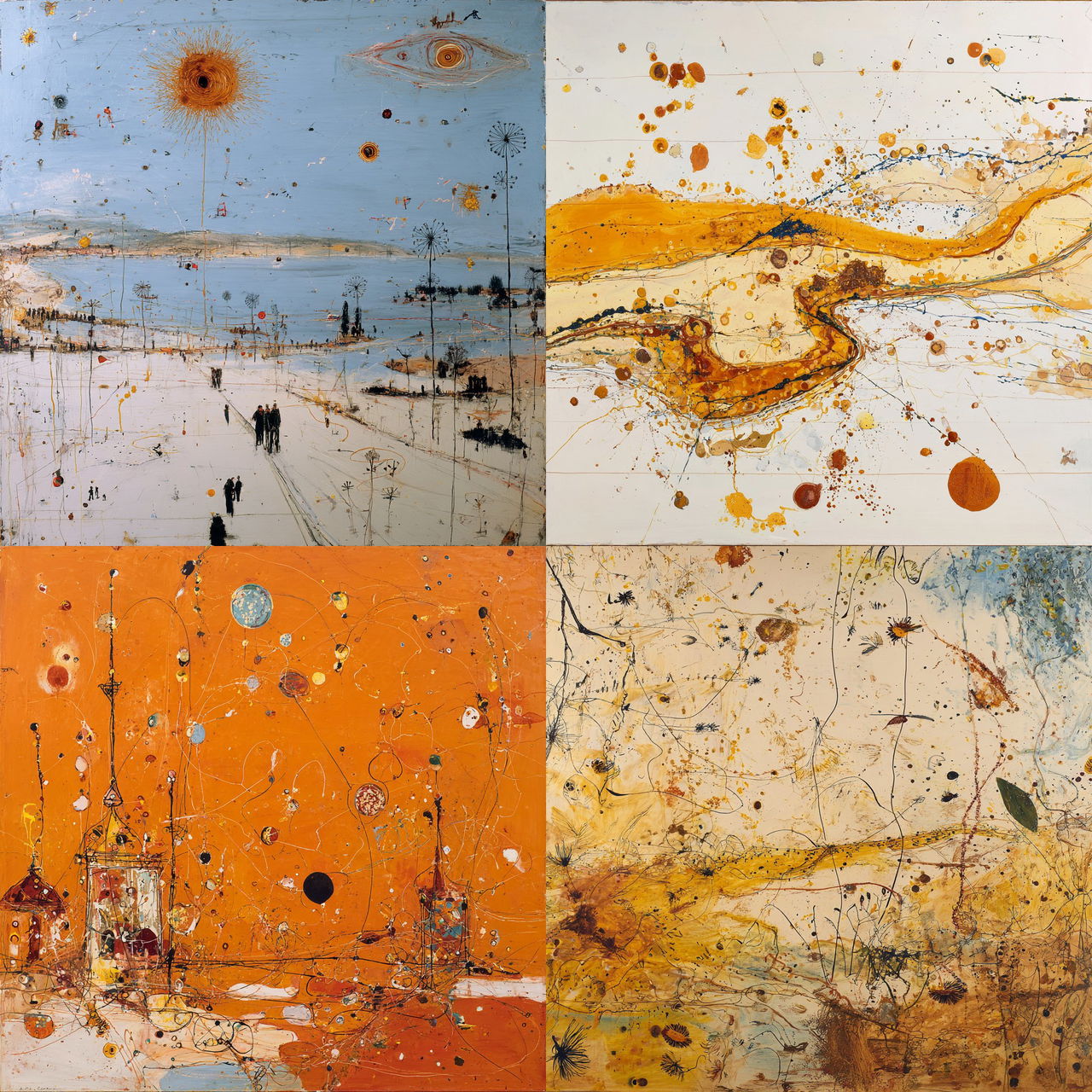 John Olsen style, Midjourney V7, render 1 of 4