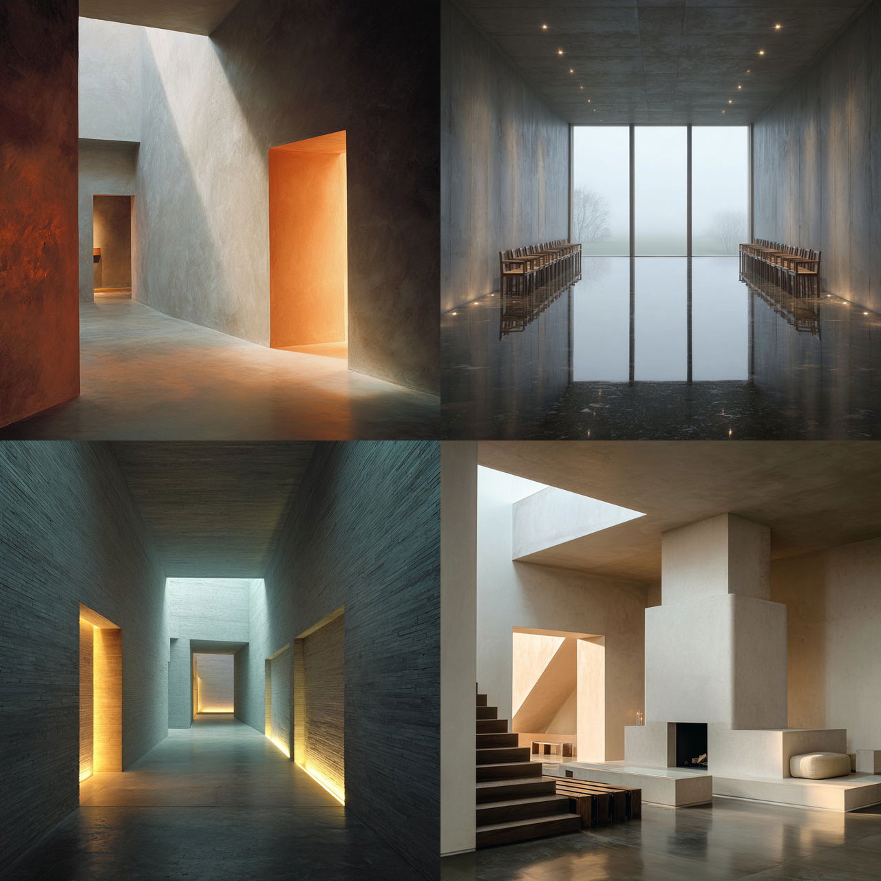 John Pawson style, Midjourney V7, render 1 of 4