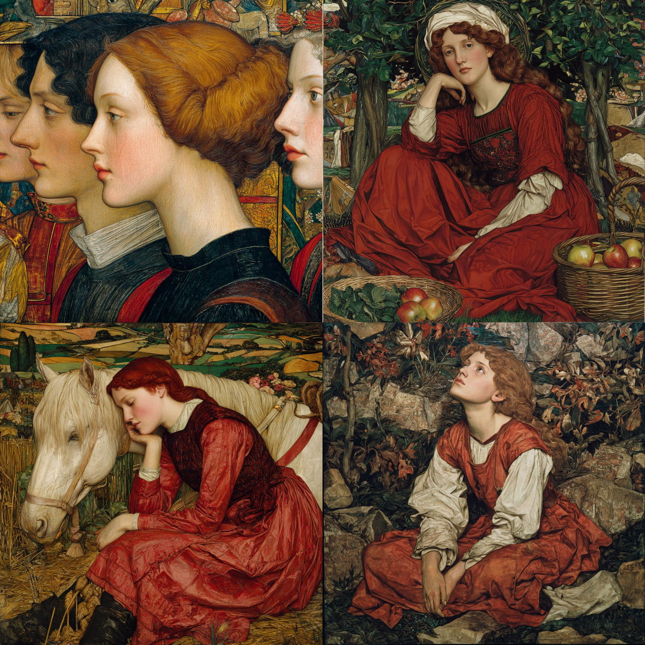 John Roddam Spencer Stanhope style, Midjourney V7, render 1 of 4