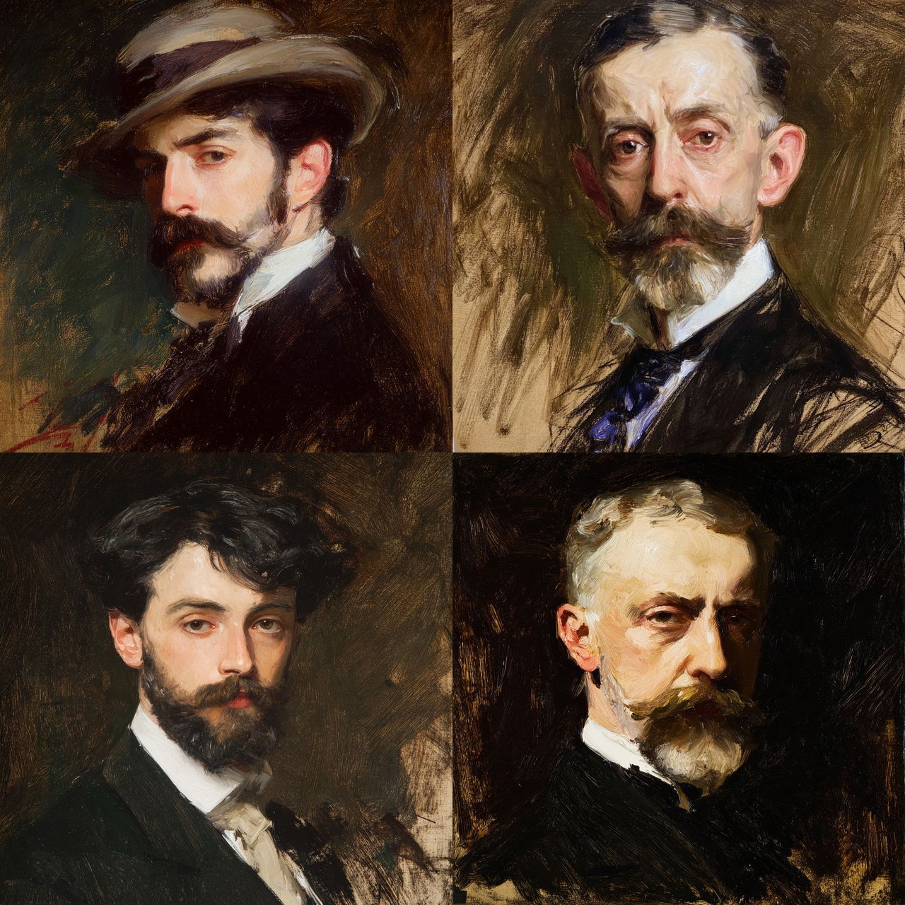 John Singer Sargent style, Midjourney V7, render 1 of 4