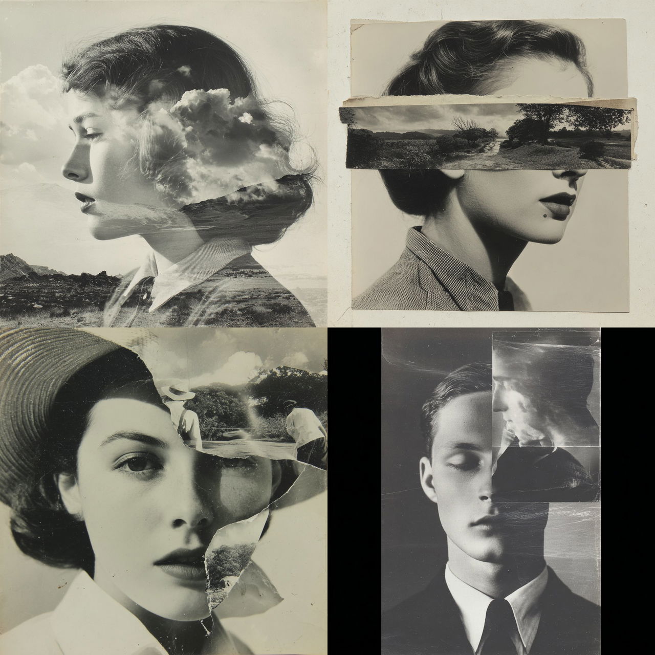 John Stezaker style, Midjourney V7, render 1 of 4