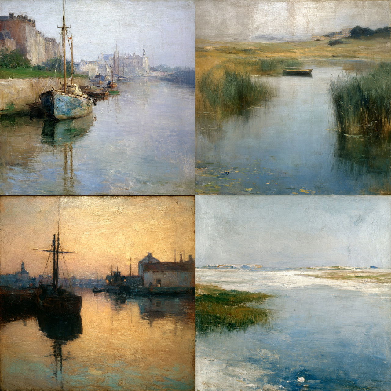 John Twachtman style, Midjourney V7, render 1 of 4
