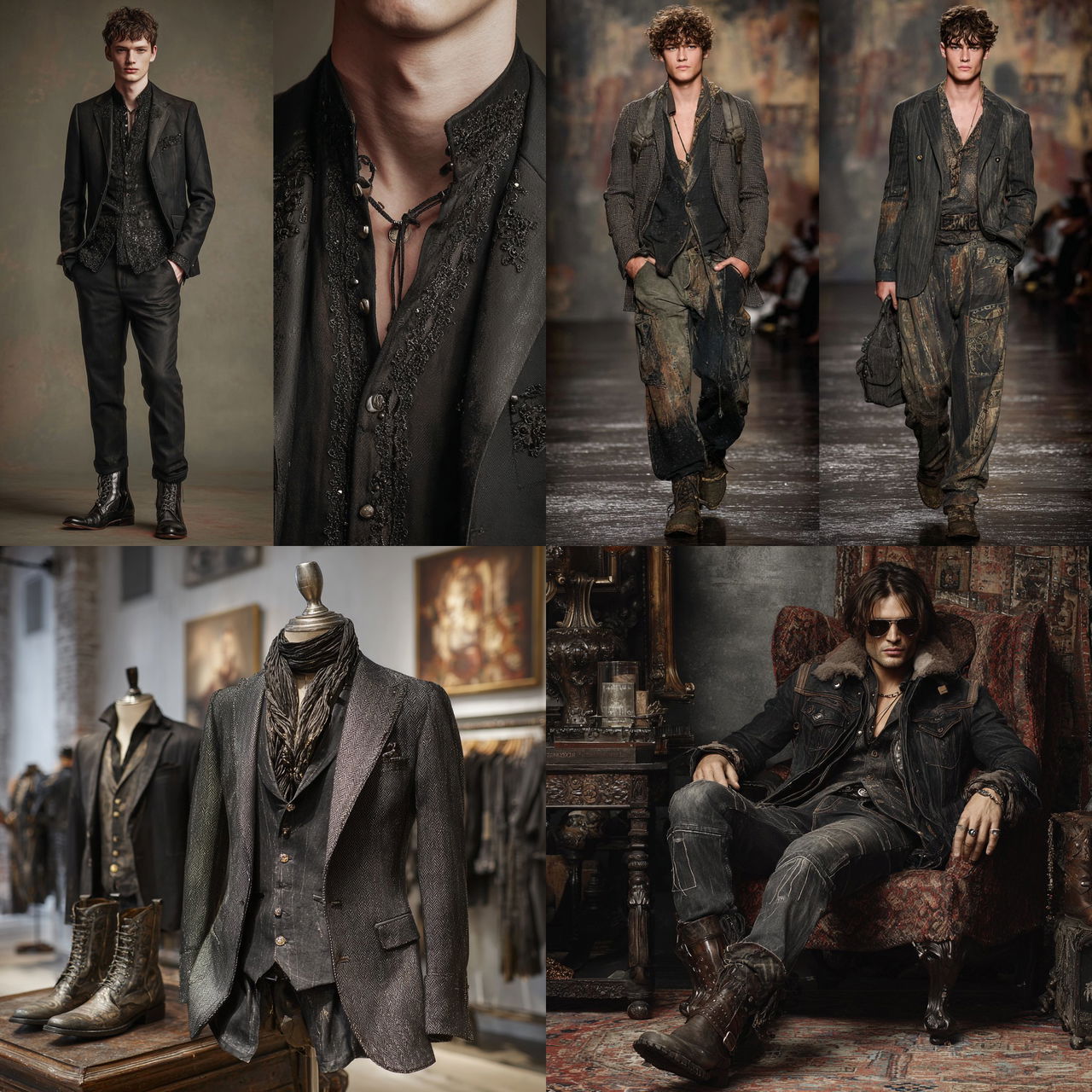 John Varvatos style, Midjourney V7, render 1 of 4