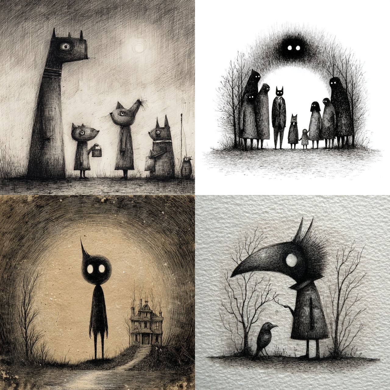 Jon Carling style, Midjourney V7, render 1 of 4