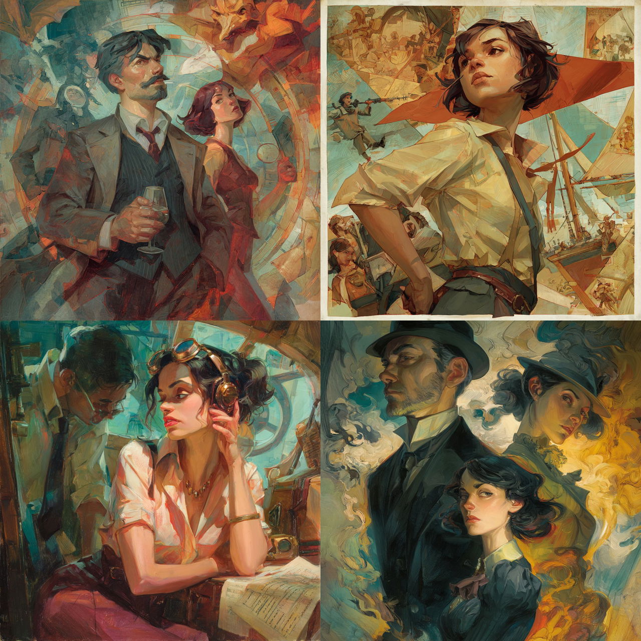 Jon Foster style, Midjourney V7, render 1 of 4