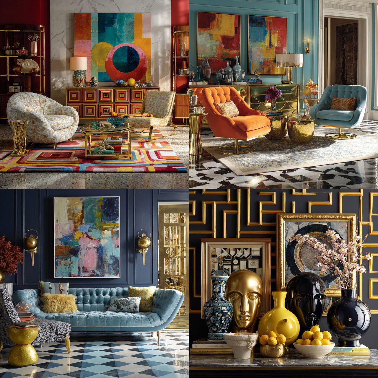 Jonathan Adler style, Midjourney V7, render 1 of 4