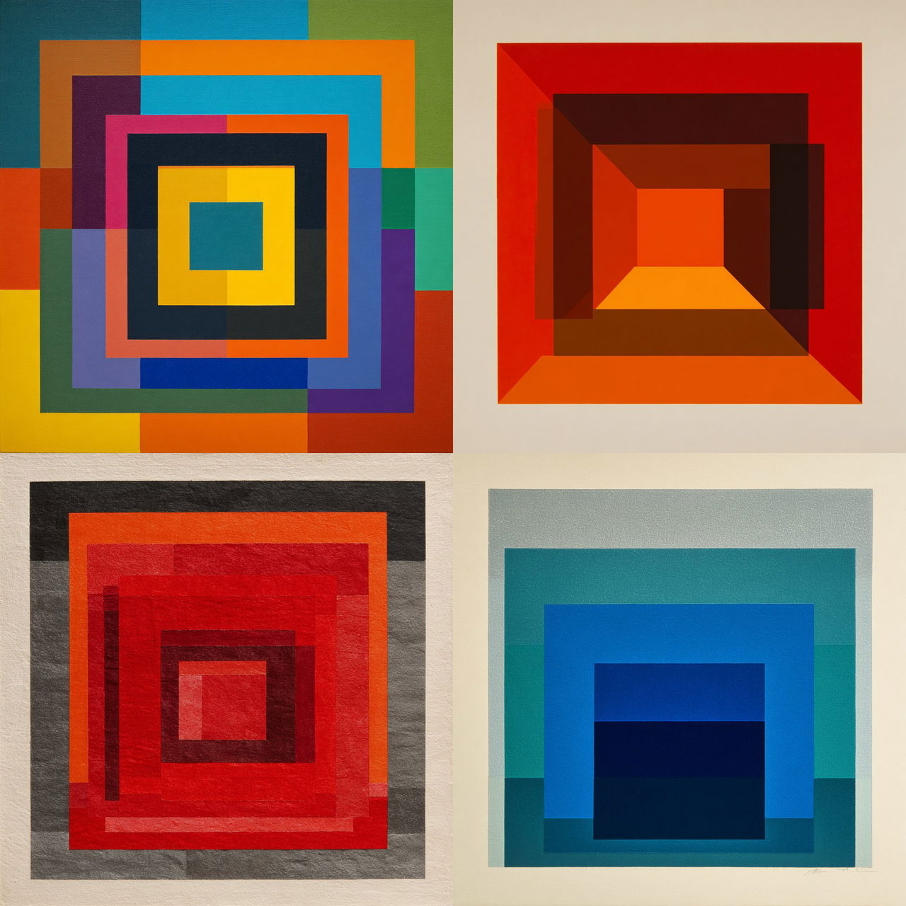Josef Albers style, Midjourney V7, render 1 of 4