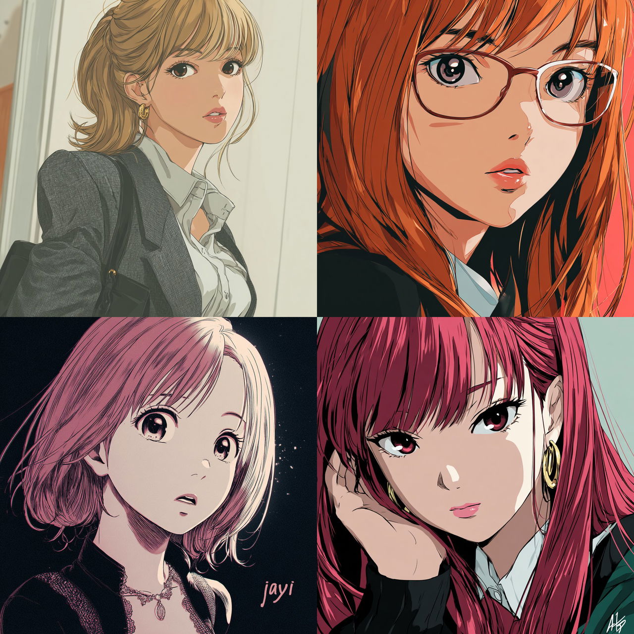 Josei anime style style, Midjourney V7, render 1 of 4