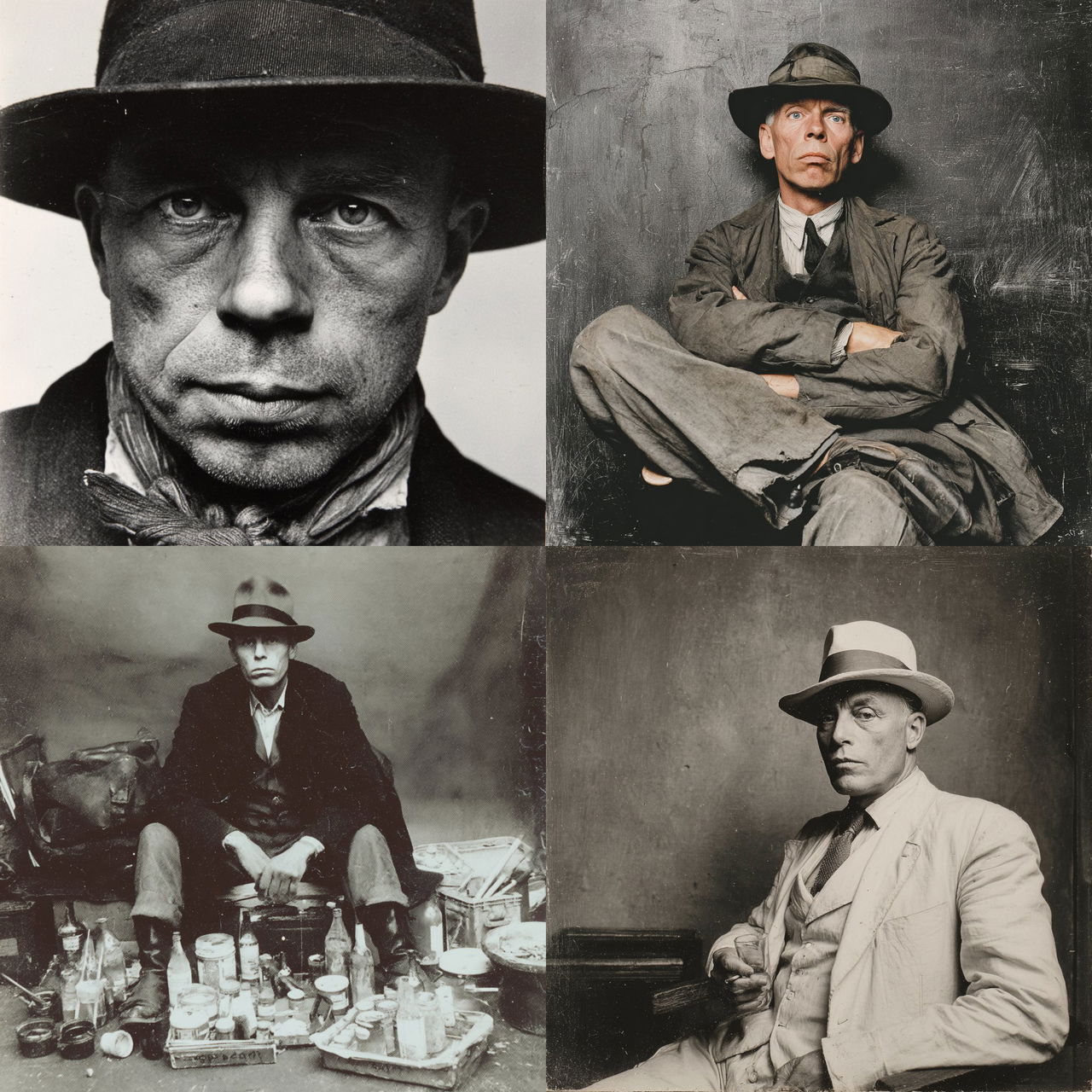 Joseph Beuys style, Midjourney V7, render 1 of 4
