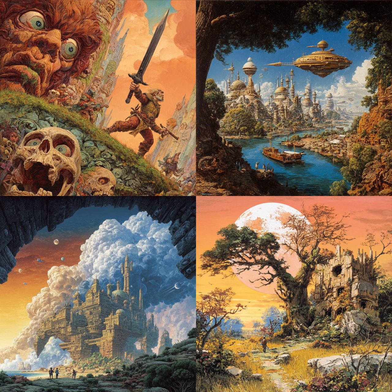 Josh Kirby style, Midjourney V7, render 1 of 4